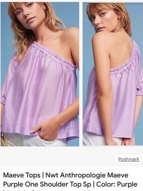 Maeve Lavender One-Shoulder Tunic